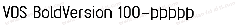 VDS BoldVersion 100字体转换
